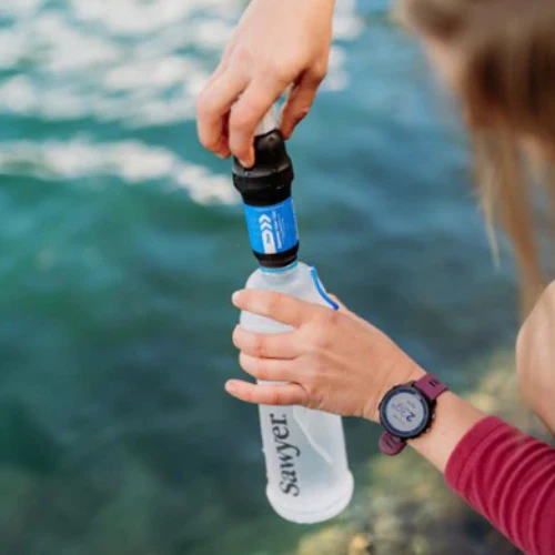 Squeeze Water Filtration System With Cnoc Premium 1L Bottle by Sawyer - Image 2